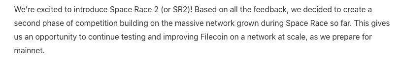 Filecoin 开启第二轮测试网太空竞赛：主网上线前的「预挖」