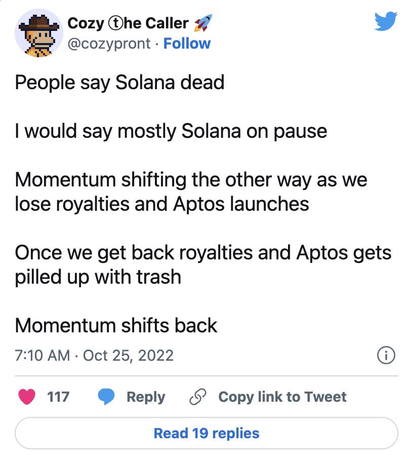 Aptos正在吸引Solana NFT的交易者和创造者?